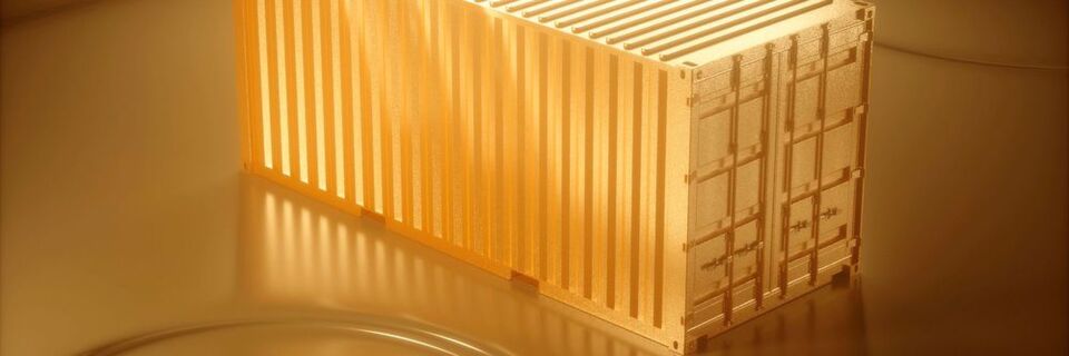 "The Biest" als "Beauty": die Gold-Variante des Superrechners im Container. "The Biest" als "Beauty": die Gold-Variante des Superrechners im Container.