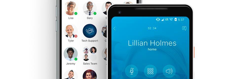 Die MiVoice Office Application bringt Funktionen eines Geschäftstelefons auf das Smartphone. Die MiVoice Office Application bringt Funktionen eines Geschäftstelefons auf das Smartphone.