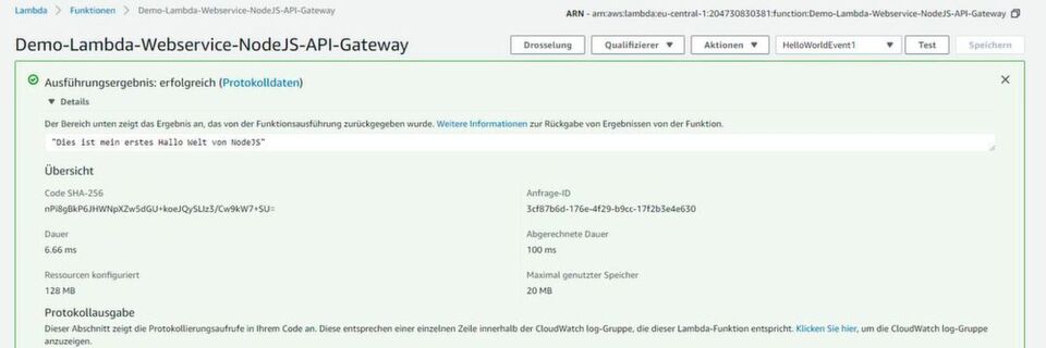 Wer mit API-Aufrufen in AWS experimentieren will, für den empfiehlt sich zunächst eine einfache Hello-World-Ausgabe. Wer mit API-Aufrufen in AWS experimentieren will, für den empfiehlt sich zunächst eine einfache Hello-World-Ausgabe.