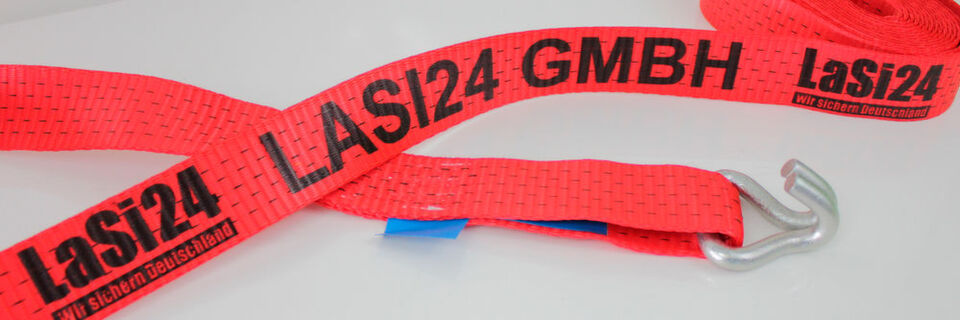 Anlässlich der ISO-Zertifizierung von LaSi24 erhalten Kunden von Unternehmen bis zum 30. April beim Kauf von 50 mm breiten Spanngurten einen kostenlosen Aufdruck des eigenen Firmennamens oder des Logos. Anlässlich der ISO-Zertifizierung von LaSi24 erhalten Kunden von Unternehmen bis zum 30. April beim Kauf von 50 mm breiten Spanngurten einen kostenlosen Aufdruck des eigenen Firmennamens oder des Logos.