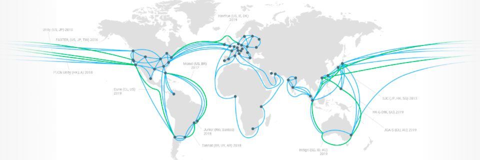 Google beteiligt sich auch weiterhin an Konsortien oder bucht bestehende Kapazitäten. Google beteiligt sich auch weiterhin an Konsortien oder bucht bestehende Kapazitäten.