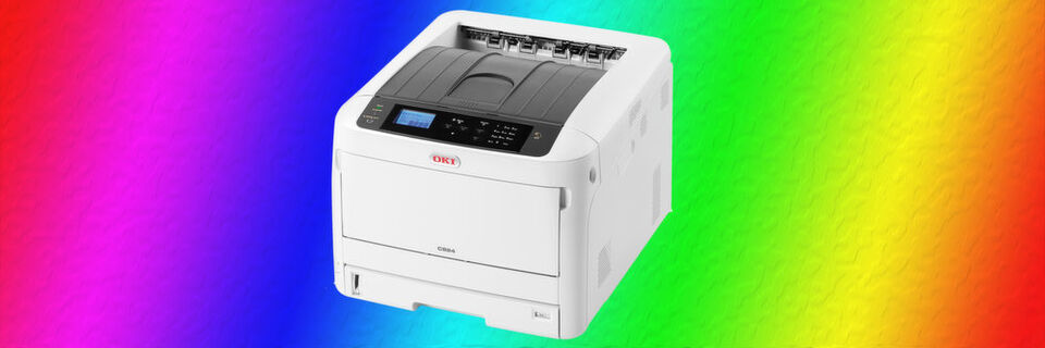 Die kompakten OKI-LED-Drucker der C800-Serie bringen A3-Farbdruck für kleinere Arbeitsgruppen. Die kompakten OKI-LED-Drucker der C800-Serie bringen A3-Farbdruck für kleinere Arbeitsgruppen.