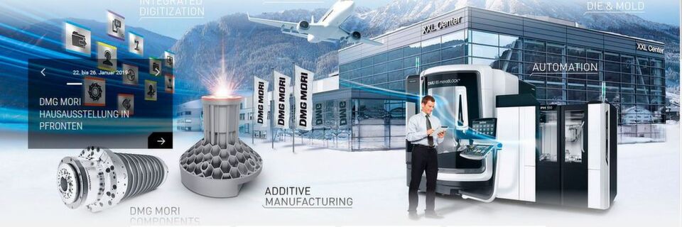 So sieht die neue Website von DMG Mori nach dem Relaunch aus. So sieht die neue Website von DMG Mori nach dem Relaunch aus.