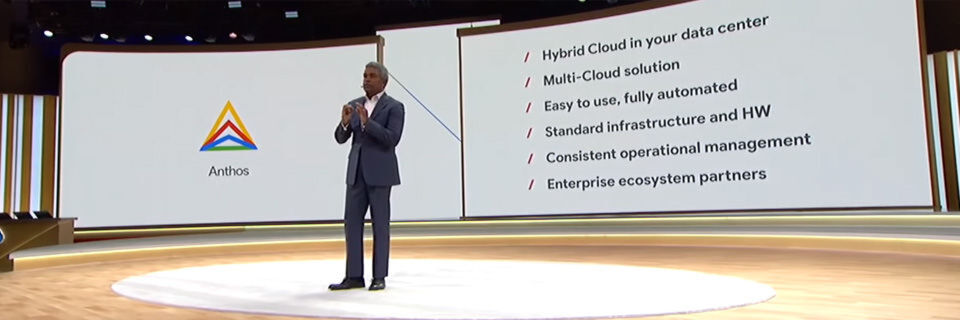 Erst im Januar zum CEO Google Cloud ernannt, präsentierte der ehemalige Oracle-Mann Thomas Kurian in San Francisco die Multi-Cloud-Plattform Anthos. Erst im Januar zum CEO Google Cloud ernannt, präsentierte der ehemalige Oracle-Mann Thomas Kurian in San Francisco die Multi-Cloud-Plattform Anthos.