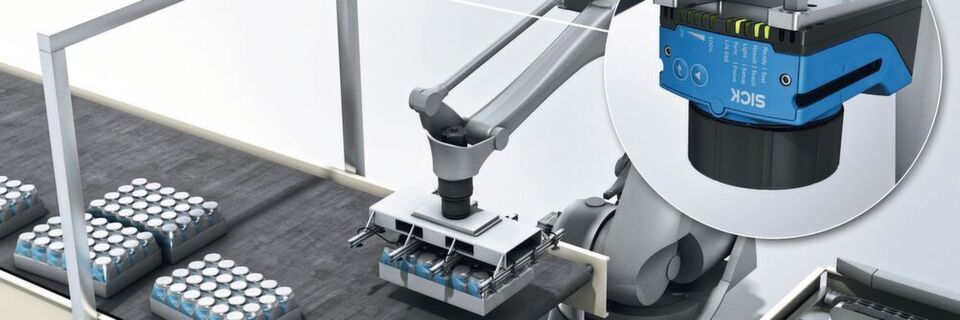 Optischen und kamerabasierten Systeme des Sick-Portfolios Robot Vision sind die Augen des Roboters. Die Sichtführung ist dabei in 2D und 3D möglich. Optischen und kamerabasierten Systeme des Sick-Portfolios Robot Vision sind die Augen des Roboters. Die Sichtführung ist dabei in 2D und 3D möglich.