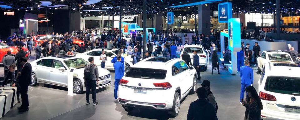 Blick auf die Ausstellung der Auto Shanghai 2019. Blick auf die Ausstellung der Auto Shanghai 2019.