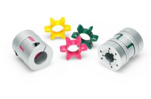 Elastomer couplings are used in applications where vibrations and shocks have to be absorbed. An elastomer ring between the two hubs provides the damping properties. Elastomer couplings are used in applications where vibrations and shocks have to be absorbed. An elastomer ring between the two hubs provides the damping properties.