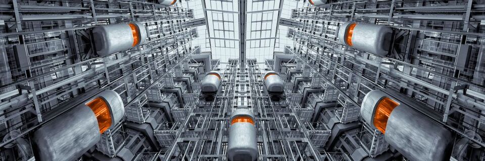 In der Smart Factory herrscht weitreichende Vernetzung. In der Smart Factory herrscht weitreichende Vernetzung.