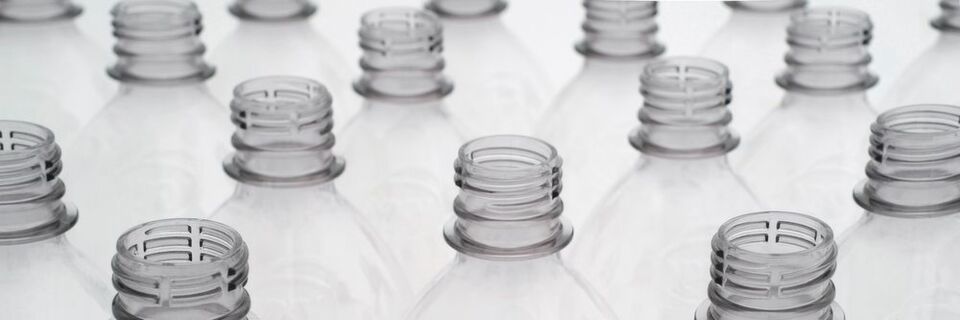 Transparent PEF bottles. Manufacturers have high expectations of polyethylene furanoate (PEF), which is produced from 100 percent vegetable raw materials. Transparent PEF bottles. Manufacturers have high expectations of polyethylene furanoate (PEF), which is produced from 100 percent vegetable raw materials.