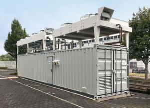 Die komplette Kältetechnik findet im Container und auf dessen Dach Platz. Die komplette Kältetechnik findet im Container und auf dessen Dach Platz.