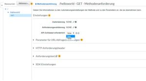 Um den Zugriff auf eine API abzusichern, lassen sich Schlüssel direkt in den Methoden hinterlegen. Um den Zugriff auf eine API abzusichern, lassen sich Schlüssel direkt in den Methoden hinterlegen.