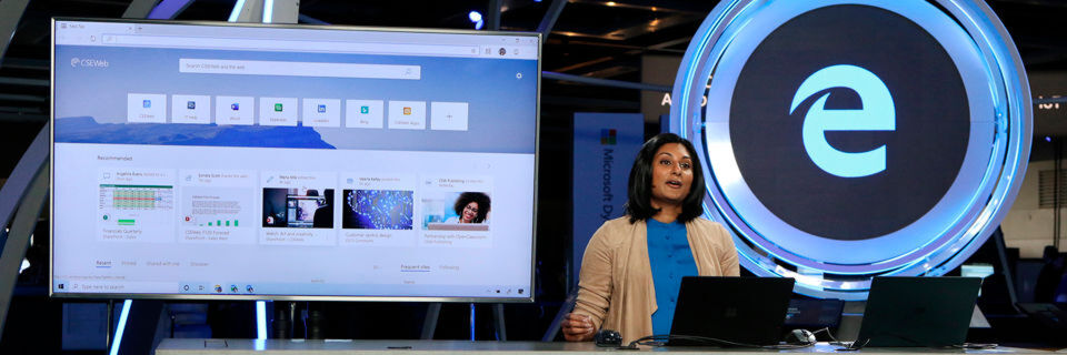 Präsentierte Edge auf der Build 2019: Divya Kumar, Group Product Marketing Manager bei Microsoft. Präsentierte Edge auf der Build 2019: Divya Kumar, Group Product Marketing Manager bei Microsoft.