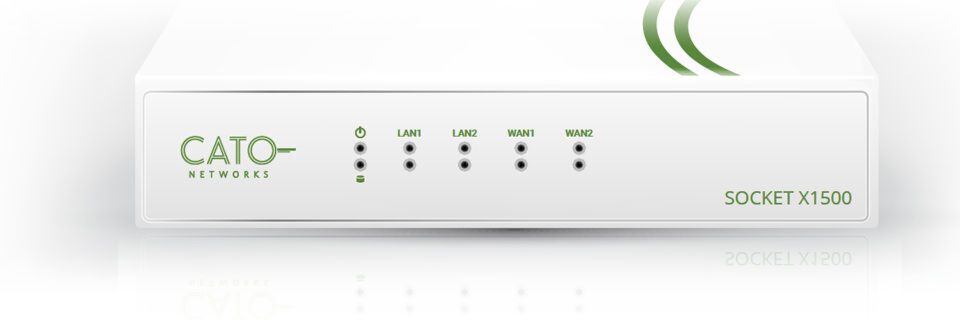 Zum Angebot gehören auch Geräte für das SD-WAN Networking; hier zu sehen: Cato X1500 Socket. Zum Angebot gehören auch Geräte für das SD-WAN Networking; hier zu sehen: Cato X1500 Socket.