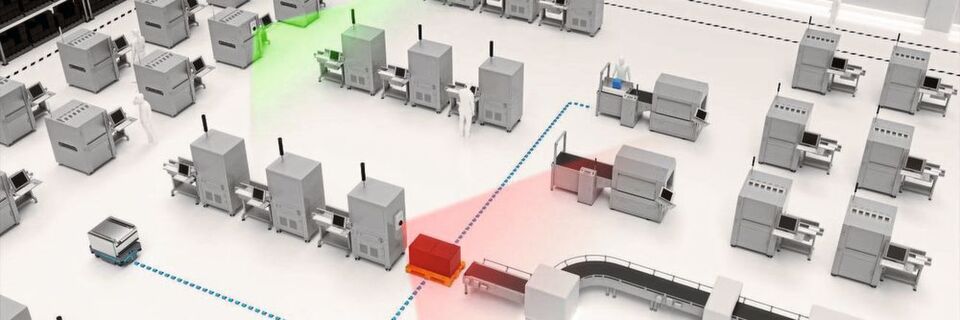Mit der Kombination aus Kameras, die strategisch in der Werkshalle platziert werden, und intelligenter Software sollen die Roboter erstmals in der Lage sein, zwischen verschiedenen Hindernissen zu unterscheiden und spezifisch darauf zu reagieren. Mit der Kombination aus Kameras, die strategisch in der Werkshalle platziert werden, und intelligenter Software sollen die Roboter erstmals in der Lage sein, zwischen verschiedenen Hindernissen zu unterscheiden und spezifisch darauf zu reagieren.