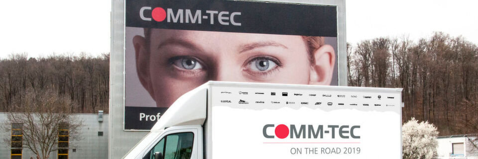 Commtec auf Achse: Der rollende Messestand tourt gerade durch Deutschland und acht weitere Länder. Commtec auf Achse: Der rollende Messestand tourt gerade durch Deutschland und acht weitere Länder.