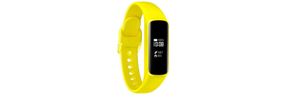 Das Fitnessarmband Samsung Galaxy Fitⓔ ist durch das monochrome Display energieeffizient. Das Fitnessarmband Samsung Galaxy Fitⓔ ist durch das monochrome Display energieeffizient.