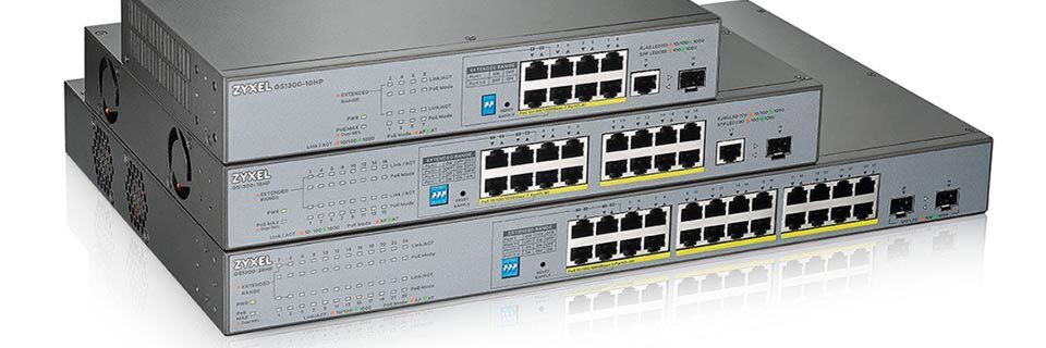 Die Switches der GS1300-Serie von Zyxel bieten acht, 16 oder 24 Ports sowie eine Leistung von 130 bis 250 Watt. Die Switches der GS1300-Serie von Zyxel bieten acht, 16 oder 24 Ports sowie eine Leistung von 130 bis 250 Watt.
