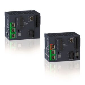 Die IIoT-Steuerung Modicon M262 bietet eine integrierte direkte Cloud-Konnektivität, verschlüsselte Kommunikationsprotokolle und bis zu fünf separate Ethernet-Netzwerke. Die IIoT-Steuerung Modicon M262 bietet eine integrierte direkte Cloud-Konnektivität, verschlüsselte Kommunikationsprotokolle und bis zu fünf separate Ethernet-Netzwerke.