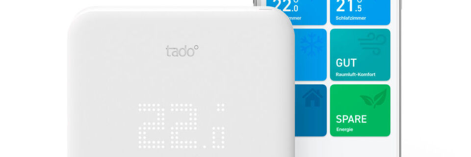 Die smarte Klimaanlagen-Steuerung V3+ von Tado ist ab sofort für 100 Euro (UVP) erhältlich. Die smarte Klimaanlagen-Steuerung V3+ von Tado ist ab sofort für 100 Euro (UVP) erhältlich.