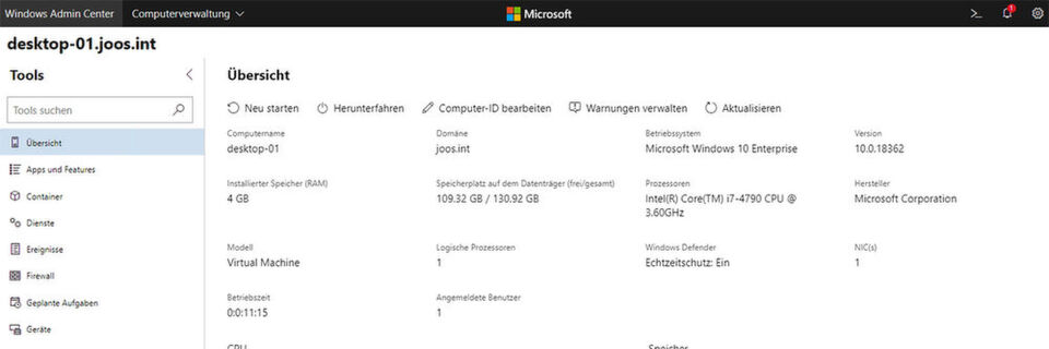 Das kostenlose Windows Admin Center von Microsoft bietet eine webbasierte Oberfläche, mit der Administratoren Server und Clients im Netzwerk effektiv verwalten können. Das kostenlose Windows Admin Center von Microsoft bietet eine webbasierte Oberfläche, mit der Administratoren Server und Clients im Netzwerk effektiv verwalten können.