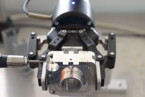 At Moulding Expo, visitors got a good look at the flexible applications of the new cobot. At Moulding Expo, visitors got a good look at the flexible applications of the new cobot.