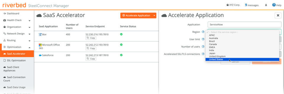 Der SaaS Accelerator lässt sich mit SD-WAN-Lösungen und DEM kombinieren. Der SaaS Accelerator lässt sich mit SD-WAN-Lösungen und DEM kombinieren.