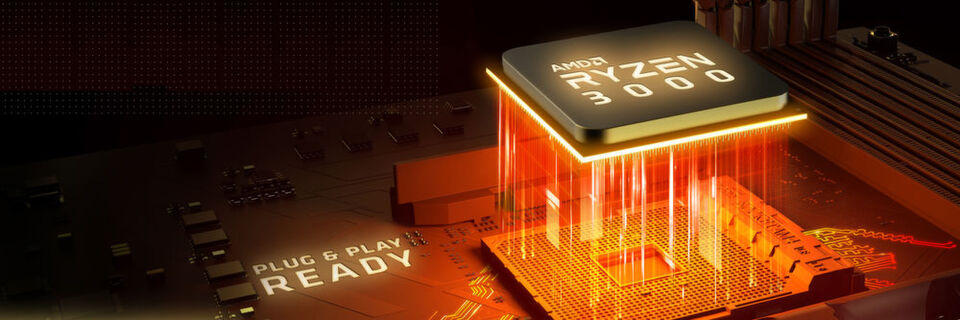 Bis zu 12 Cores und PCI-Express 4.0: die Ryzen-3000-Prozessoren für den Sockel AM4. Sie sollen auch kompatibel zu Mainboards mit älteren Chipsätzen sein. Bis zu 12 Cores und PCI-Express 4.0: die Ryzen-3000-Prozessoren für den Sockel AM4. Sie sollen auch kompatibel zu Mainboards mit älteren Chipsätzen sein.