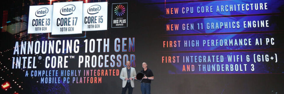 Mit den Core-Prozessoren der 10. Generation steigt Intel nicht nur auf eine 10-Nanometer-Fertigung um, sondern bringt auch eine neue Mikroarchitektur sowie eine leistungsfähigere Prozessorgrafik. Mit den Core-Prozessoren der 10. Generation steigt Intel nicht nur auf eine 10-Nanometer-Fertigung um, sondern bringt auch eine neue Mikroarchitektur sowie eine leistungsfähigere Prozessorgrafik.