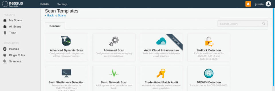 Nessus Essentials ist im Gegensatz zu seinem Vorgänger Nessus Home nicht mehr auf die private Nutzung beschränkt. Nessus Essentials ist im Gegensatz zu seinem Vorgänger Nessus Home nicht mehr auf die private Nutzung beschränkt.