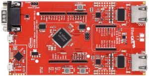 Bild 3: Das Entwickler-Kit XMC4300 Relax EtherCAT hat ESD- und Gegenstromschutz, einen On-board Debugger, Standard-EtherCAT Anschluss, optionale PHY-to-PHY-Verbindung und ist kompatibel mit der Arduino-Plattform. Bild 3: Das Entwickler-Kit XMC4300 Relax EtherCAT hat ESD- und Gegenstromschutz, einen On-board Debugger, Standard-EtherCAT Anschluss, optionale PHY-to-PHY-Verbindung und ist kompatibel mit der Arduino-Plattform.