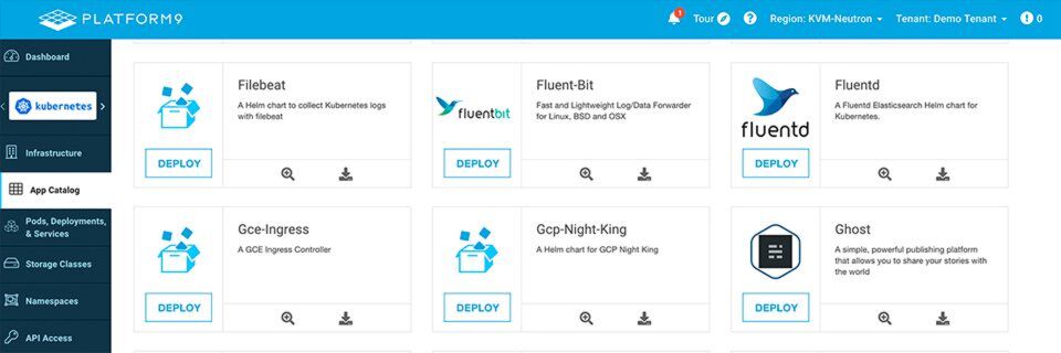 Die Services werden per Managed Apps Catalog bereitgestellt. Die Services werden per Managed Apps Catalog bereitgestellt.