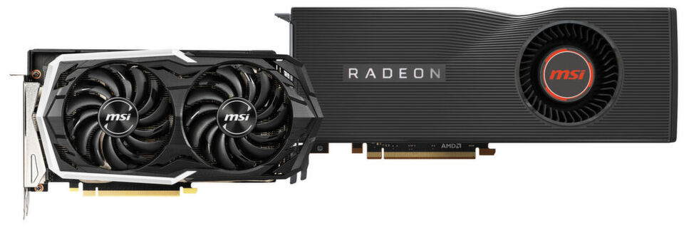 MSI bietet den Kunden die Wahl zwischen AMD-Radeon-5700- und Nvidia-Geforce-Super-Karten. MSI bietet den Kunden die Wahl zwischen AMD-Radeon-5700- und Nvidia-Geforce-Super-Karten.