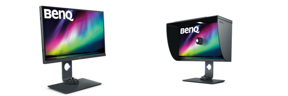 Der 27-Zöller Benq Photovue SW270C ist mit einem hardwarekalibrierbaren 10-Bit-IPS-Panel ausgestattet. Der Blendschutz gehört zum Lieferumfang. Der 27-Zöller Benq Photovue SW270C ist mit einem hardwarekalibrierbaren 10-Bit-IPS-Panel ausgestattet. Der Blendschutz gehört zum Lieferumfang.