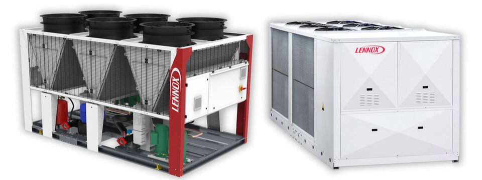 Zu den Neuheiten, die Lennox anbietet, zählt die weltweit erste Kältemaschine mit drehzahlgeregeltem Scroll-Verdichter, welche mit dem Kältemittel R32 arbeitet. Zu den Neuheiten, die Lennox anbietet, zählt die weltweit erste Kältemaschine mit drehzahlgeregeltem Scroll-Verdichter, welche mit dem Kältemittel R32 arbeitet.
