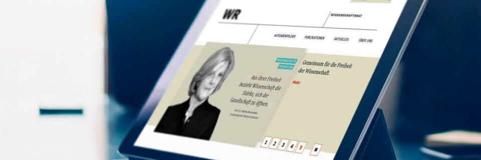 Screenshot der GSB-10-basierten Website des Wissenschaftsrates Screenshot der GSB-10-basierten Website des Wissenschaftsrates