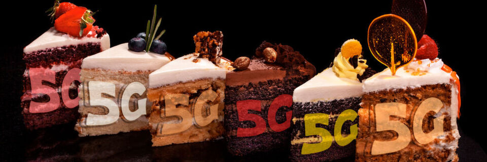 Jeder will ein Stück vom 5G-Kuchen abhaben. Jeder will ein Stück vom 5G-Kuchen abhaben.