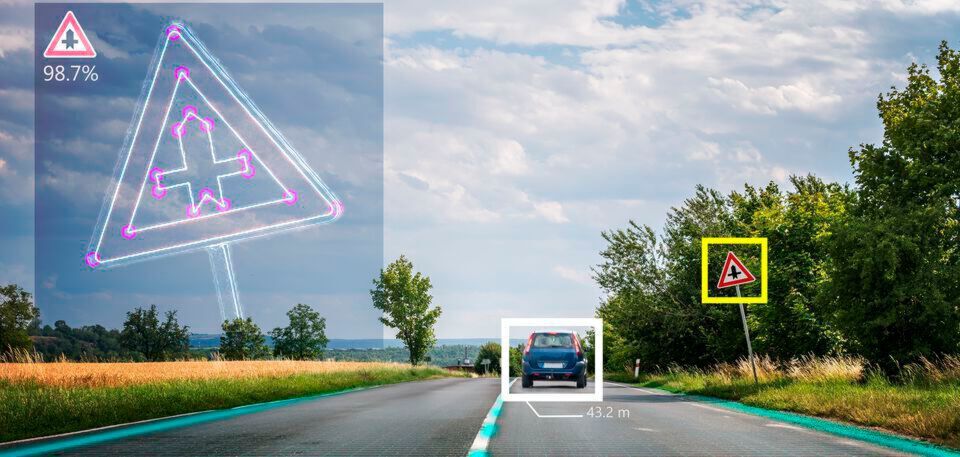 Viele ADAS-Anwendungen wie etwa die Frontkamera nutzen Convolutional Neural Networks (CNNs), um Aufgaben wie die Detektierung und Klassifizierung von Objekten effizienter zu bewältigen, als es mit traditionellen Computer-Bildverarbeitungsverfahren möglich wäre. Viele ADAS-Anwendungen wie etwa die Frontkamera nutzen Convolutional Neural Networks (CNNs), um Aufgaben wie die Detektierung und Klassifizierung von Objekten effizienter zu bewältigen, als es mit traditionellen Computer-Bildverarbeitungsverfahren möglich wäre.