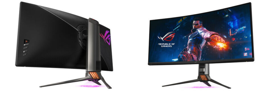 Asus setzt beim 35-Zoll-UWQHD-Monitor ROG Swift PG35VQ ein Backlight mit 512 dynamisch steuerbaren Zonen und einer maximalen Helligkeit von 1.000 nits pro Zone ein. Diese Konstruktion soll für eine optmale HDR-Darstellung sorgen. Asus setzt beim 35-Zoll-UWQHD-Monitor ROG Swift PG35VQ ein Backlight mit 512 dynamisch steuerbaren Zonen und einer maximalen Helligkeit von 1.000 nits pro Zone ein. Diese Konstruktion soll für eine optmale HDR-Darstellung sorgen.