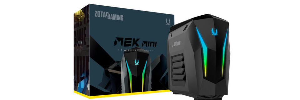 In einem Gehäuse mit einem Volumen von weniger als zehn Litern bringt Zotac beim MEK Mini leistungsstarke Intel-Desktop-Prozessoren sowie Grafikkarten mit Nvidia Geforce RTX 2060 oder RTX 2070 unter. In einem Gehäuse mit einem Volumen von weniger als zehn Litern bringt Zotac beim MEK Mini leistungsstarke Intel-Desktop-Prozessoren sowie Grafikkarten mit Nvidia Geforce RTX 2060 oder RTX 2070 unter.