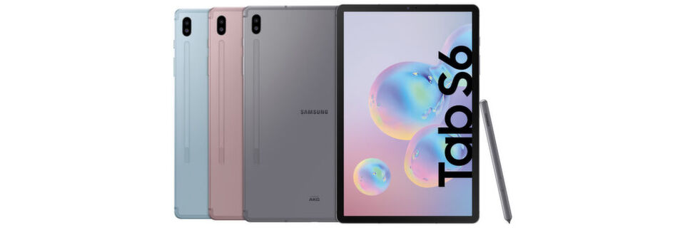 In drei Farben ist das edel wirkende Samsung Galaxy Tab S6 ab Ende August 2019 erhältlich. In drei Farben ist das edel wirkende Samsung Galaxy Tab S6 ab Ende August 2019 erhältlich.