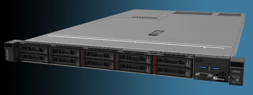 „Lenovo Think System SR 635“ ist einer der beiden Server, die der Hersteller mit AMD-Prozessoren ausstattet. „Lenovo Think System SR 635“ ist einer der beiden Server, die der Hersteller mit AMD-Prozessoren ausstattet.
