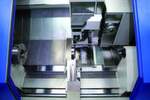 Arbeitsraum des CNC-Dreh-Fräs-Bohr-Bearbeitungszentrums N 60 MC.Bilder: Niles-Simmons