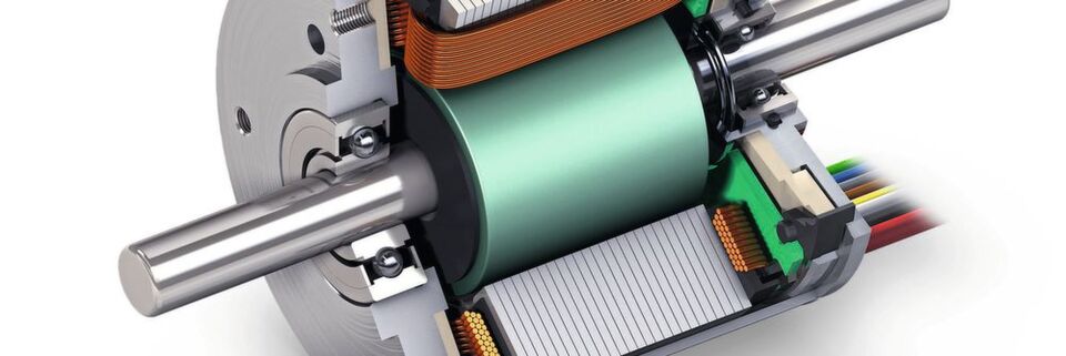 Bild 1: Wicklungen mit Eisenkern führen zu einem höheren Magnetfluss und der Motor wird stärker. Bild 1: Wicklungen mit Eisenkern führen zu einem höheren Magnetfluss und der Motor wird stärker.