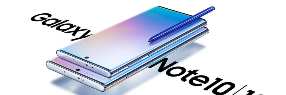 Das Samsung Galaxy Note 10 gibt es erstmals in zwei Größen, mit einem 6,3 Zoll (Note 10) und mit einem 6,8 Zoll (Note 10 Plus) großen Display. Das Samsung Galaxy Note 10 gibt es erstmals in zwei Größen, mit einem 6,3 Zoll (Note 10) und mit einem 6,8 Zoll (Note 10 Plus) großen Display.