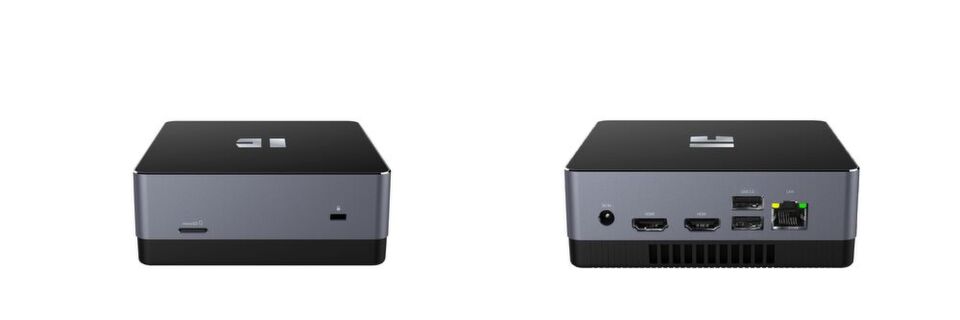 Der Trekstor-WBX5005-Mini-PC ist so klein wie eine Untertasse, arbeitet mit einem Intel-Core-i3-5005U-Prozessor und bietet zahlreiche Anschlüsse. Der Trekstor-WBX5005-Mini-PC ist so klein wie eine Untertasse, arbeitet mit einem Intel-Core-i3-5005U-Prozessor und bietet zahlreiche Anschlüsse.