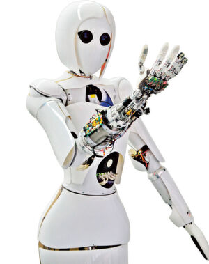 32 Freiheitsgrade besitzt das Robotersystem AILA, darunter je sieben Gelenke pro Arm. Es dient als Plattform zur Forschung im Bereich der mobilen Manipulation. 32 Freiheitsgrade besitzt das Robotersystem AILA, darunter je sieben Gelenke pro Arm. Es dient als Plattform zur Forschung im Bereich der mobilen Manipulation.
