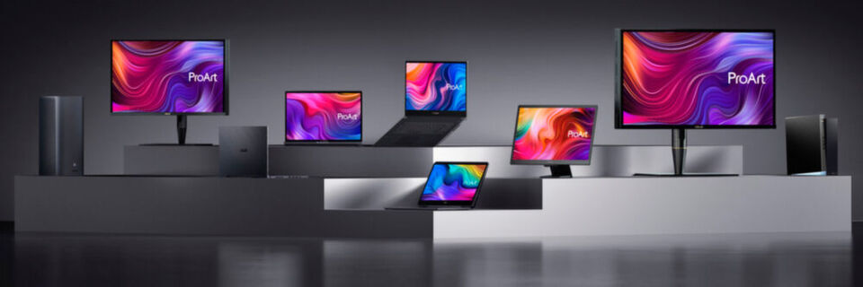 Mit ProArt bringt Asus eine komplette Familie aus Notebooks, Desktop-Rechnern und Displays für anspruchsvolle, professionelle Anwender in kreativen Berufen heraus. Mit ProArt bringt Asus eine komplette Familie aus Notebooks, Desktop-Rechnern und Displays für anspruchsvolle, professionelle Anwender in kreativen Berufen heraus.
