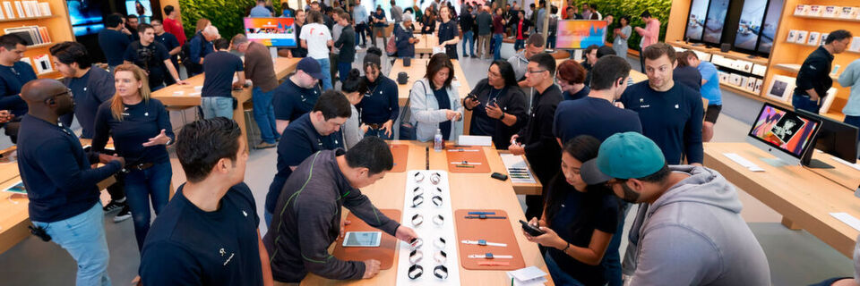 Die neuen Modelle der iPhones, iPads und der Apple Watch können bald in den Apple Stores begutachtet werden. Die neuen Modelle der iPhones, iPads und der Apple Watch können bald in den Apple Stores begutachtet werden.