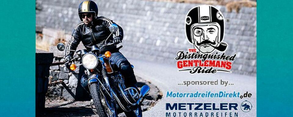 Das Werbeplakat zum Distinguished Gentleman´s Ride 2019. Erneut gesponsert von MotorradreifenDirekt.de und Metzeler. Das Werbeplakat zum Distinguished Gentleman´s Ride 2019. Erneut gesponsert von MotorradreifenDirekt.de und Metzeler.