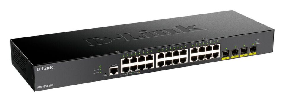 Die DGS-1250-Switch-Serie von D-Link gibt es in einer PoE-Variante, die sich zur Vernetzung von VoIP-Telefonen oder Netzwerkkameras eignet. Die DGS-1250-Switch-Serie von D-Link gibt es in einer PoE-Variante, die sich zur Vernetzung von VoIP-Telefonen oder Netzwerkkameras eignet.